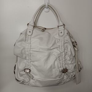 Badgley Mischka White Shoulder Bag